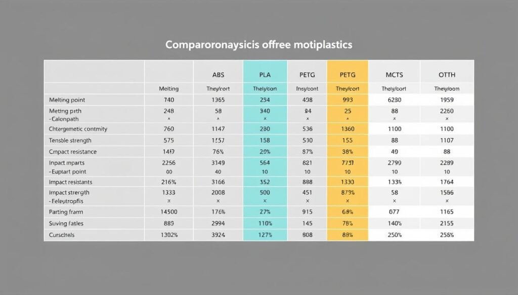 thermoplastic comparison chart thermoplastic comparison chart